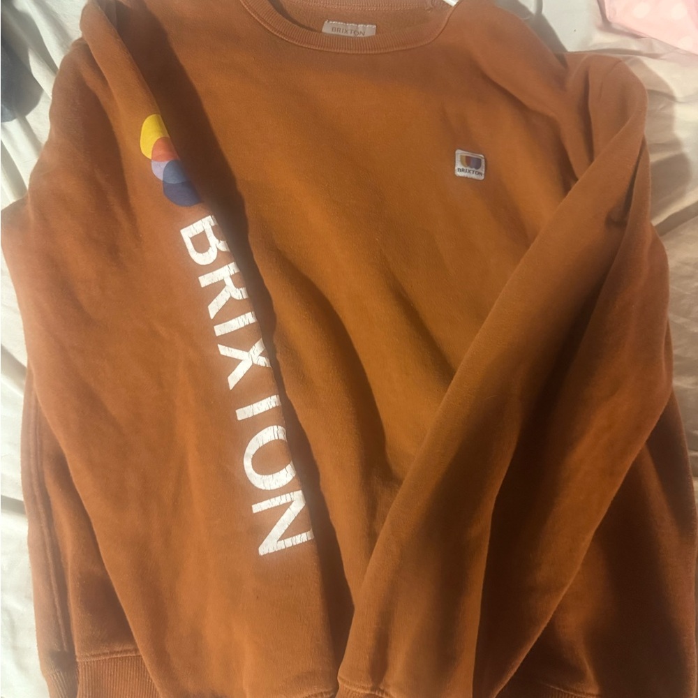 Brixton Brown Crewneck Sweater Cozy Classic Style